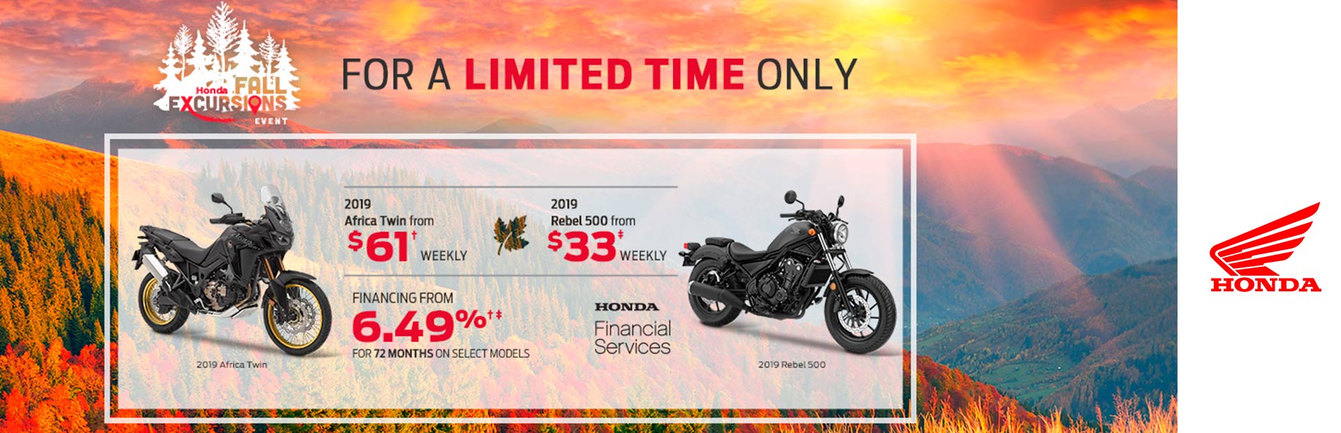 Honda: Honda Fall Excursions - Motorcycles